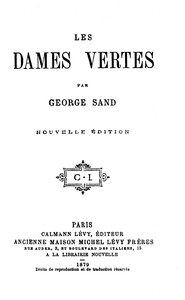 Les dames vertes: OEuvres de George Sand by George Sand