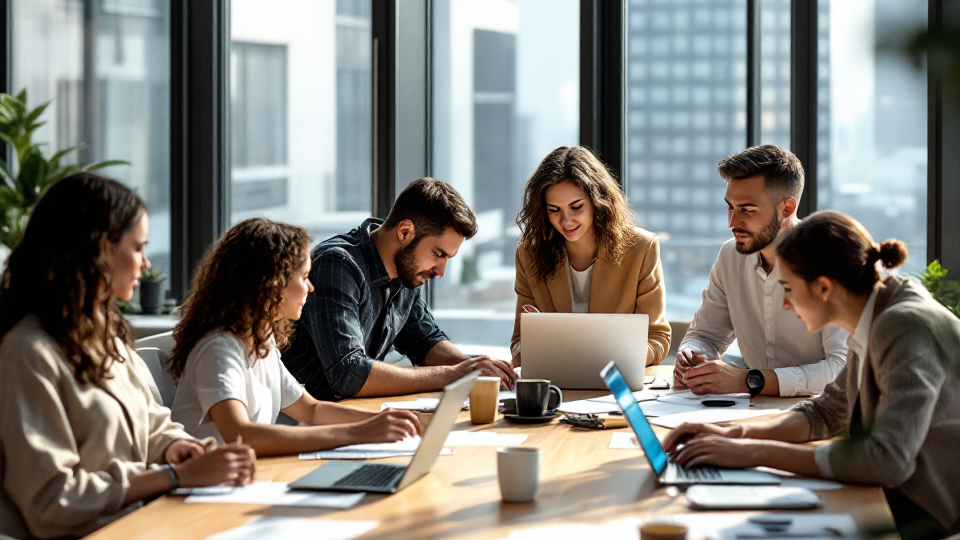 Modernes Büro in Bochum mit Team bei der KI-Arbeit